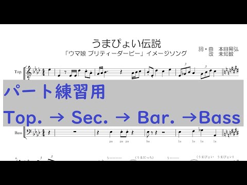 うまぴょい伝説（男声）パート練習用