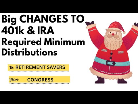 Congress changes IRA & 401k required min distribution rules