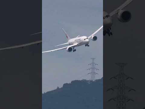 急旋回 急降下 JAL B787-8　伊丹空港ワンフォー