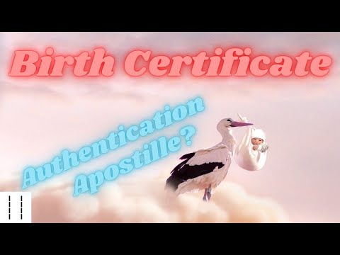 Basics 101:  Authenticating the Birth Certification  Apostille vs  Authentication