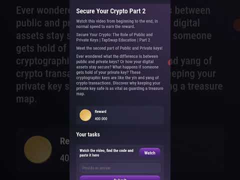 Secure Your Crypto Part 2 Tapswap cod shorts short #tapswap