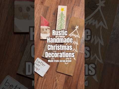 Today on the Homestead: Handmade Christmas Decor | DIY Scrap Wood Holiday Decorations #shorts