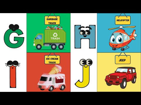 ABC Vehicles Song 🚗✈️ | A to Z Collection of Vehicles | Fun Kids Learning Song | #abcd #kids