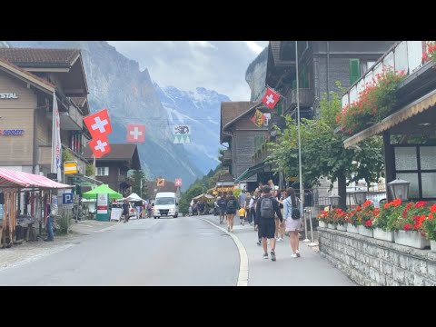 Lauterbrunnen |Switzerland | Walking tour | 4K 60 fps