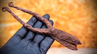 Repairing a very rusty Japanese flower shears‼