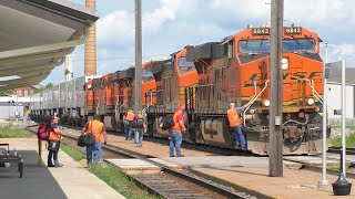 7/13/2021 - Trains Receiving Crew Changes at Fort Madison, IA