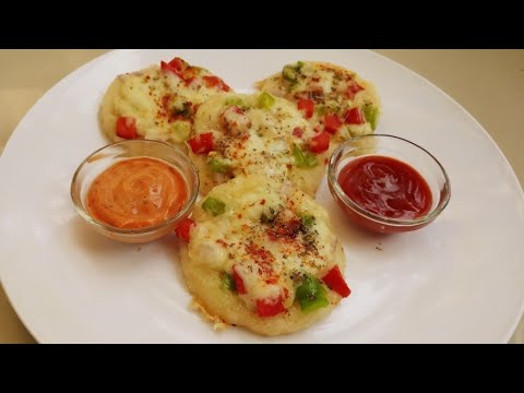 Uttapam pizza recipe/cheesiest and healthy uttapam pizza recipe/ sooji uttapam pizza recipe