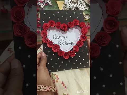 Birthday greeting card🌹❤️ beautiful card#viral #ytshort #trending #song #sarika