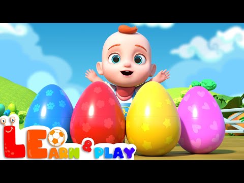 Surprise Eggs Farm Animals | Learn Animal Sounds | Learn & Play with Leo