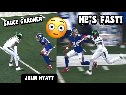 Jalin Hyatt Vs Sauce Gardner 🔥👀 (WR Vs CB) 2023 Jets Vs Giants Preseason Highlights