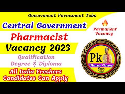 Pharmacist Vacancy 2023 || Central Government Pharmacist Vacancy 2023 || @PKPharmaClasses#pharmamcqs