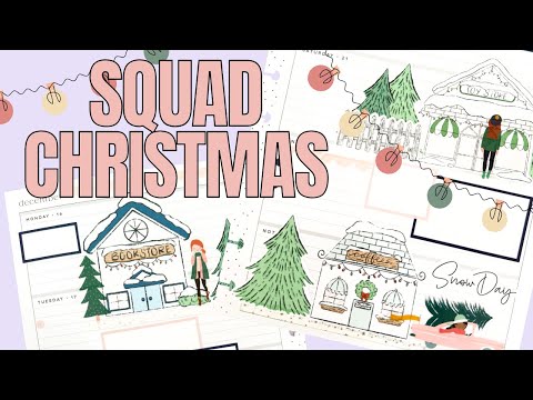 Squad Christmas Plan With Me | Custom Horizontal Happy Planner Spread for Jennie!