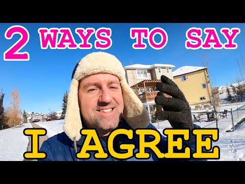 Two ways to say I AGREE in English