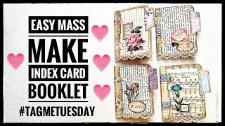 Easy Mass Make - Index Card Booklet #tagmetuesday