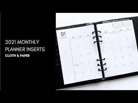 2021 Dated Monthly Planner PWM | Cloth & Paper