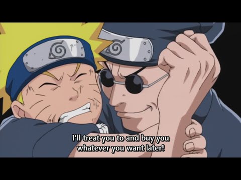 NARUTO ASKS KAKASHI SENSEI TO TRAIN HIM BUT KAKASHI ALREADY FINDS EBISU SENSEI TO TRAIN NARUTO