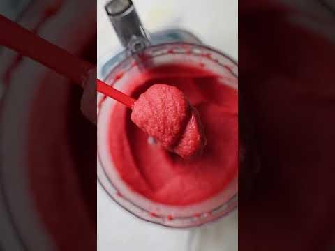 Easy Strawberry Sorbet | No-churn Healthy Summer Dessert