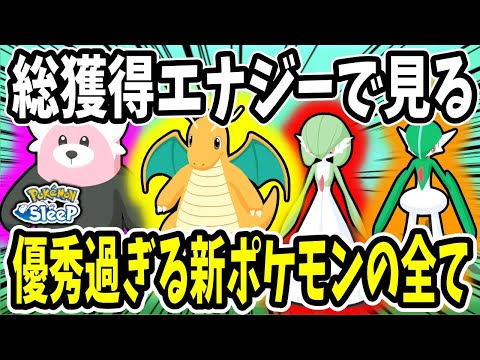 【ポケモンスリープ】ラピスラズリ湖畔にて実装の新ポケモン解説/厳選基準を獲得エナジーの観点から紹介【カイリュー/サーナイト/キテルグマ/エルレイド】