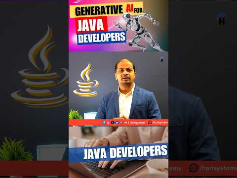 Generative AI for Java Developers - AI #shorts #generativeai #java #developer #ai #learn #sekhar