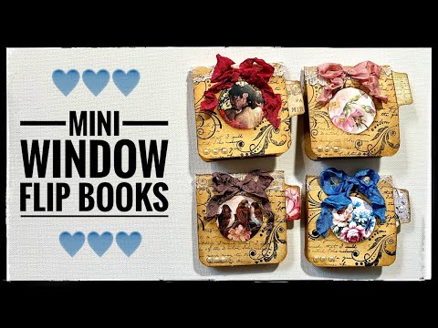 Junk Journal Ephemera - Mini Window Flip Book #cathysgardenyoutubechannel