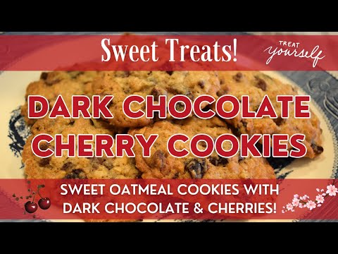 Dark Chocolate Cherry Cookie Recipe | Chocolate Chip Cookies with Tart Cherries inside!