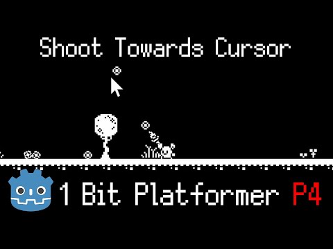 Fire Projectiles ~ Aim at Mouse Cursor - 1 Bit Platformer [Part 4] - Godot 4.3 Series