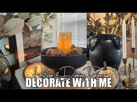 FALL 2024 KITCHEN & DINING ROOM DECORATE WITH ME | MODERN & COZY FALL DECOR | MIKA MARIE