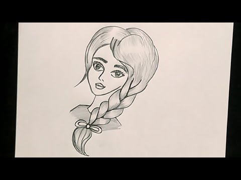 How to draw girl step by step for beginners | Girl drawing idea