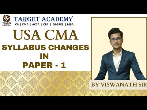 USA CMA SYLLABUS CHANGES IN PAPER-1 #cmausa #uscma #cma #exam #motivation #uscmacoaching #education