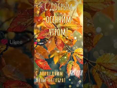 С добрым осенним утром! С последним днём октября!