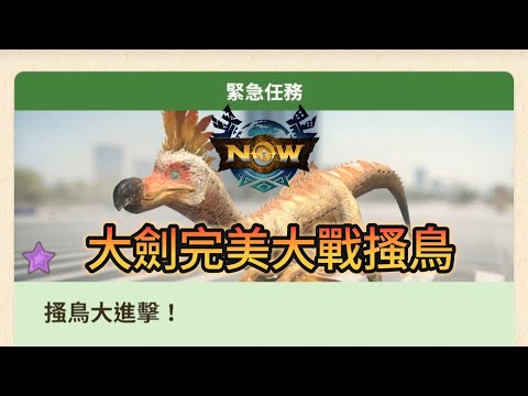 【MHN】完美大劍一人大戰六星搔鳥｜大劍｜魔物獵人Now｜Monster hunter now