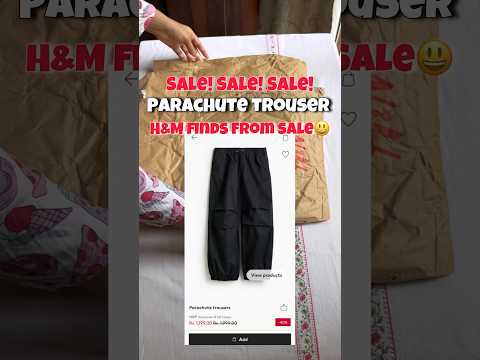 H&M finds parachute trouser #hm #hmfashion #parachutetrouser #trouser #fashion #sale #fashion style