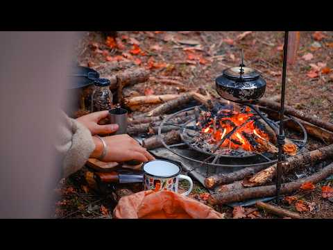 SOLO Camping in Beautiful, Empty Japanese Forest for Relaxation