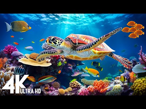 Under Red Sea 4K -Beautiful Coral Reef Fish in Aquarium, Sea Animals for Relaxation, 4K Video UHD #2