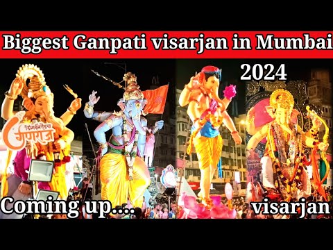 Biggest ganpati visarjan mumbai 2024 || Biggest Ganpati visarjan in mumbai 2024 || Ganpati visarjan