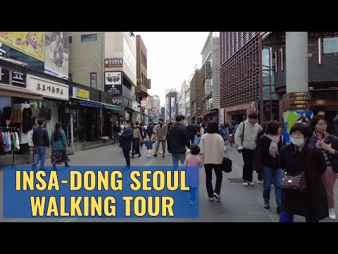 Walking in Seoul Insa-Dong Market South Korea March 2023 4K