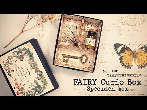 DIY Vintage Antique Fairy Curiosities Cabinet Box (printable papercraft scrapbooking)