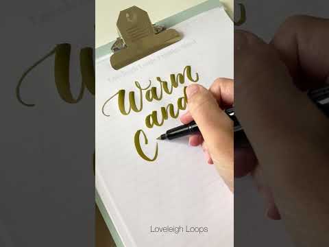 "Warm and Cozy" Brush Pen Calligraphy Quote #brushpencalligraphy #brushpen #asmrsound