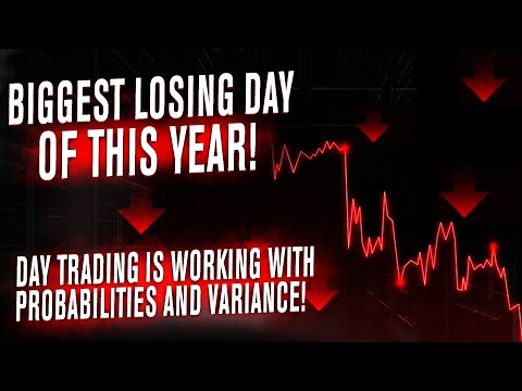 Biggest losing day of this year! Day trading is working with probabilities and variance!