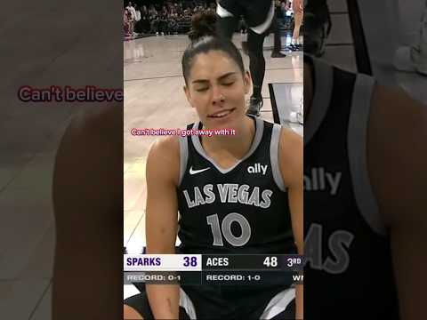 #LVAces #KelseyPlum Got Away with It😂 #wnba #lasvegasaces #espn #wbb #viral #shorts