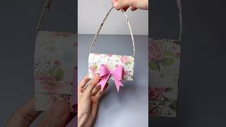 How to make beautiful paper hand bag🛍️😍 #shorts #youtubeshorts #art #origami #craft #papercraft #diy