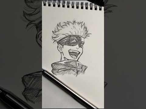 Gojo satoru sketch || speed drawing #animeart #drawing #art #animedrawing #gojo #satorugojo #shorts