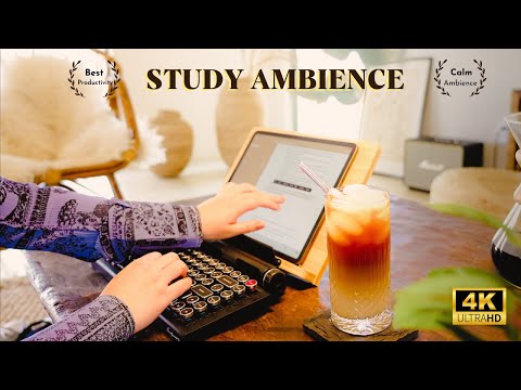 3-HOUR STUDY AMBIENCE 🍹 Relaxing Forest Sounds/ Stay Motivated/ STUDY WITH ME POMODORO TIMER