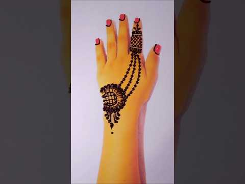 Easy simple mehndi design trick #mehndi #youtubeshorts #shorts