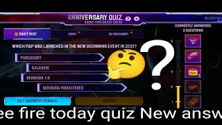 Free fire  new quiz answer 🤔🤔😱😱