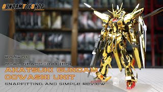 Bandai Real Grade RG 1144 Akatsuki Gundam Oowashi Unit Sample Build Snapfit and Simple Review