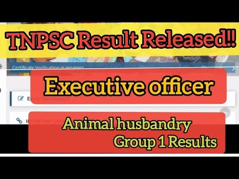 tnpsc group exam results |group 1|Executive officer|Animal husbandry  #tnpsc #results #group #2022