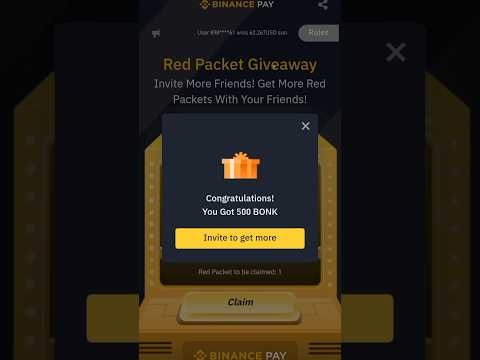 URGENT 🚨 : Claim Red packed Codes in binance Today / FREE 500 Bonk Binance