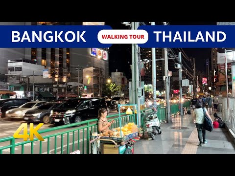 THAILAND BANGKOK 2023 🇹🇭 Thanon Asok Montri Night walk 4k