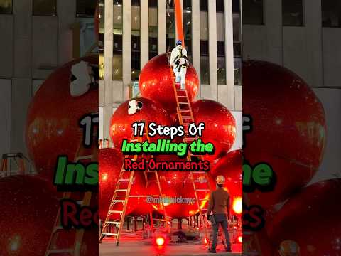 Your complete guide for installing the red ornaments on Sixth Avenue 🥰🎄